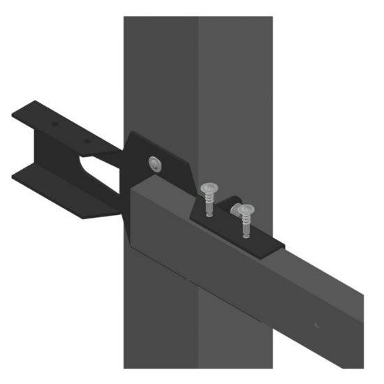 Кронштейн для столба заборного 50х50 мм графитовый серый RAL 7024