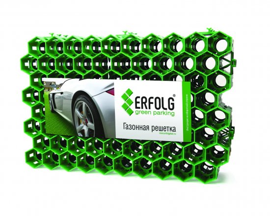 Решётка газонная ERFOLG GP, 40x60x4 см, цвет зелёный