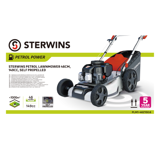Газонокосилка бензиновая самоходная Sterwins 3.5 л.с 46 см