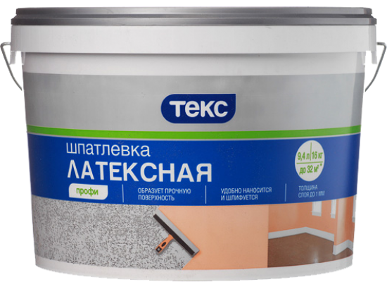 Шпаклевка латексная Текс 16 кг