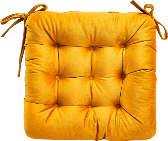 Подушка на сиденье Linen Way «Solemio 1» 40x36 см цвет желтый