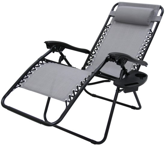 Кресло-шезлонг Сиеста СК-175 156x77x83 см сталь/текстилен цвет серый