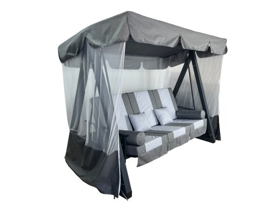 Качели садовые Greengard Мерида 3-х местные до 400 кг цвет серый