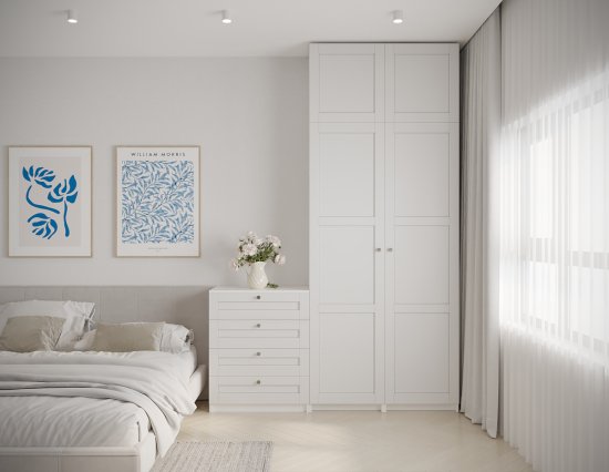 Дверь глухая для шкафа Лион Реймс 59.4x193.8x1.6 см ЛДСП цвет белый