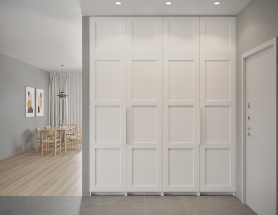 Дверь глухая для шкафа Лион Реймс 59.4x193.8x1.6 см ЛДСП цвет белый