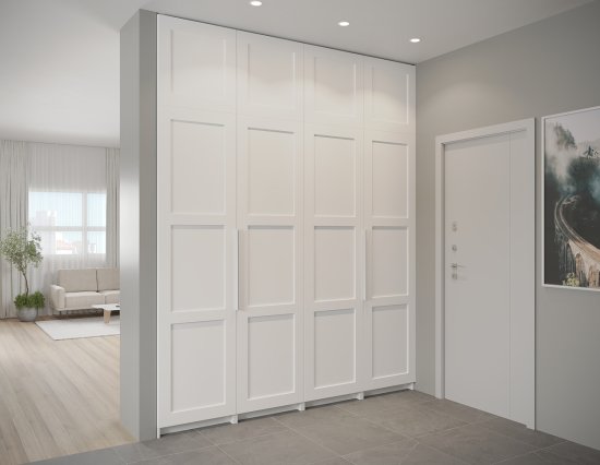 Дверь глухая для шкафа Лион Реймс 59.4x193.8x1.6 см ЛДСП цвет белый