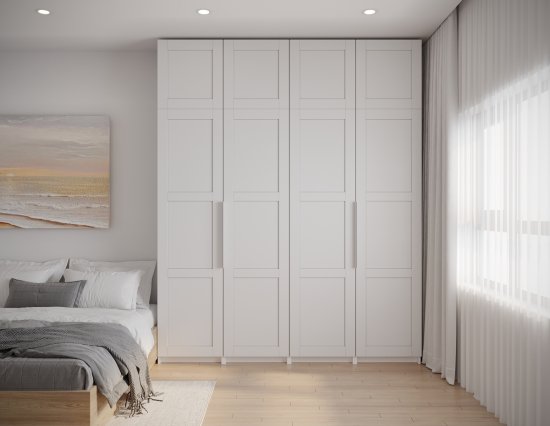 Дверь глухая для шкафа Лион Реймс 59.4x193.8x1.6 см ЛДСП цвет белый