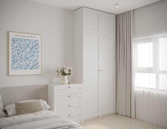 Дверь глухая для шкафа Лион Реймс 59.4x193.8x1.6 см ЛДСП цвет белый