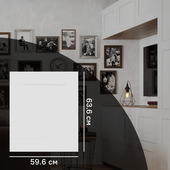 Дверь для шкафа Лион Реймс 59.6x63.6x1.6 см ЛДСП цвет белый