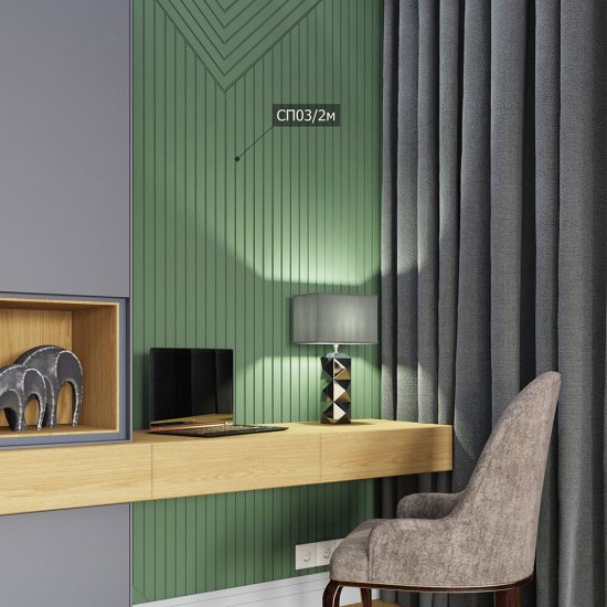 Панель декоративная из экополимера 200х2000х9 мм Bello Deco XPS СП 03/2 белая 0,4 кв.м