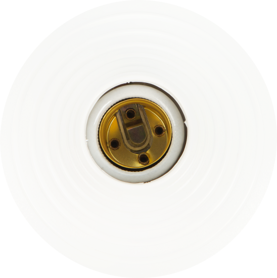 Патрон-стойка пластиковая E27 цвет белый