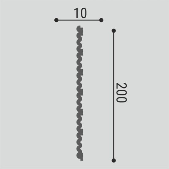 Панель декоративная из экополимера 200х2000х10 мм Bello Deco XPS СП 08/2 белая 0,4 кв.м