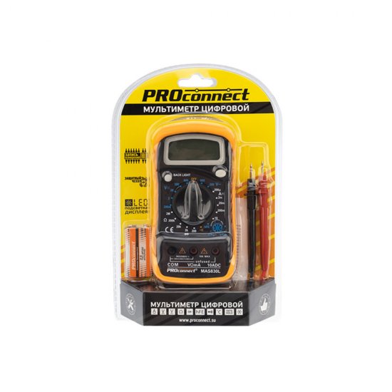 Мультиметр портативный Proconnect MAS830L (DT850L) (13-3021)