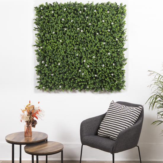 Стена декоративная Naterial Белые цветы полиэтилен 1x1 м