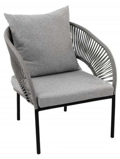 Набор садовой мебели Luna ротанг цвет графит диван - 1 шт стол - 1 шт кресло - 2 шт