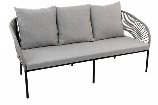 Набор садовой мебели Luna ротанг цвет графит диван - 1 шт стол - 1 шт кресло - 2 шт