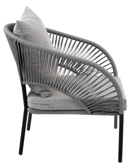 Набор садовой мебели Luna ротанг цвет графит диван - 1 шт стол - 1 шт кресло - 2 шт