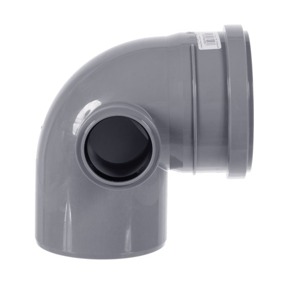 Отвод Политэк левый 110 мм полипропилен