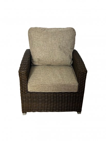 Набор садовой мебели Greengard Альби сталь цвет коричневый диван 1 шт. кресла 2 шт. пуфик 2 шт стол 1 шт