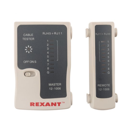 Тестер кабеля Rexant 468 RJ-45/RJ-11 (12-1006)