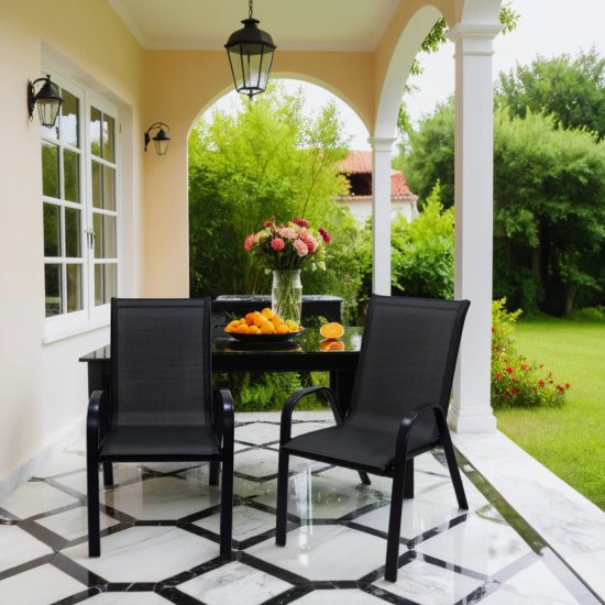 Стул садовый Almi GS032 55x73x91 см сталь цвет антрацит