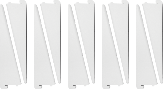 Кронштейн для полок Spaceo 20 см нагрузка до 25 кг цвет белый 10 шт