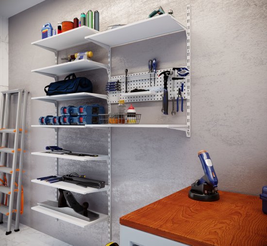 Кронштейн для полок Spaceo 30 см нагрузка до 25 кг цвет белый 2 шт