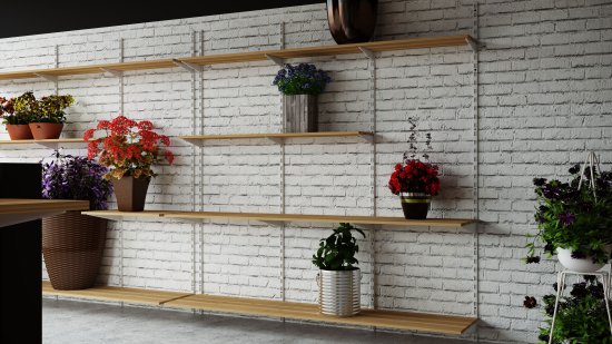 Кронштейн для полок Spaceo 40 см нагрузка до 25 кг цвет белый