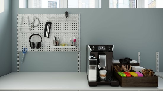 Держатель для инструмента на перфопанели Spaceo 2.5x5.4x7.5 см сталь цвет белый