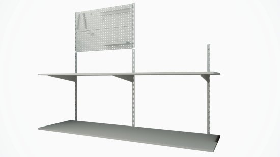 Держатель для инструмента на перфопанели Spaceo 2.5x5.4x7.5 см сталь цвет белый