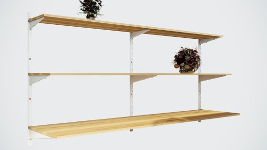 Кронштейн для полок Spaceo 30 см нагрузка до 25 кг цвет белый