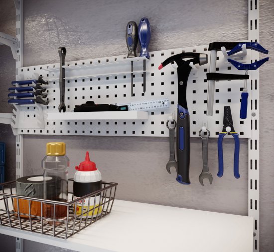 Направляющая двухрядная Spaceo 100 см цвет белый