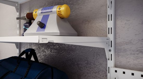 Направляющая двухрядная Spaceo 100 см цвет белый