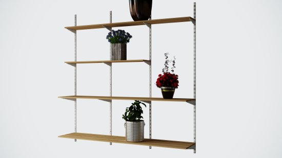 Кронштейн для полок Spaceo 30 см нагрузка до 25 кг цвет белый 10 шт