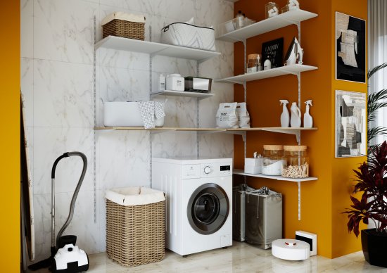 Кронштейн для полок Spaceo 30 см нагрузка до 25 кг цвет белый