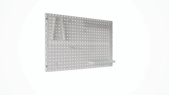 Полка для перфопанели Spaceo 30.6x2.2x8.3 см сталь цвет белый