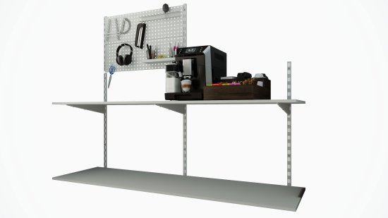 Кронштейн для полок Spaceo 25 см нагрузка до 25 кг цвет серебро