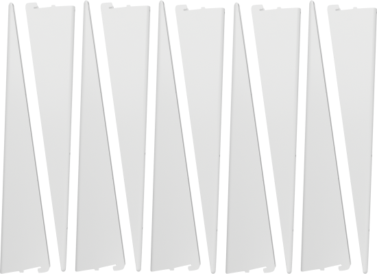 Кронштейн для полок Spaceo 50 см нагрузка до 25 кг цвет белый 10 шт