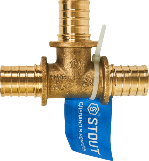 Тройник равнопроходной Stout 32x32x32 мм латунь