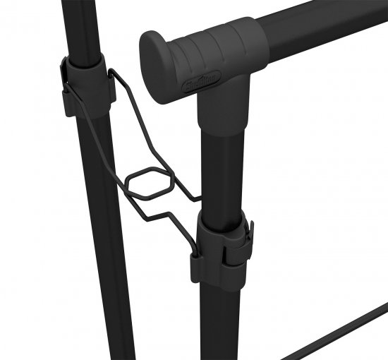 Вешалка напольная 2 штанги 86x166x44 см металл цвет черный
