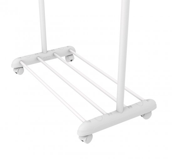 Вешалка напольная 1 штанга 86x166x44 см металл цвет белый