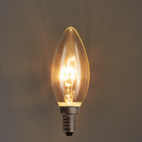 Лампа накаливания Navigator E14 230 В 40 Вт свеча прозрачная 400 лм теплый белый цвет света