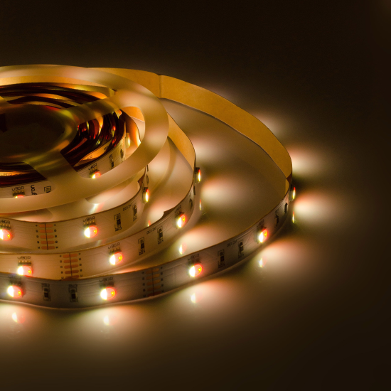 Комплект светодиодной ленты Apeyron SMD5050 12В 10 мм 5м 6 Вт/м 30диод/м 390 лм/м 6500 К RGBW