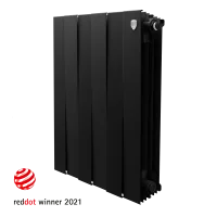 Радиатор секционный Royal Thermo Pianoforte 500/100 6 секций боковое подключение биметалл черный