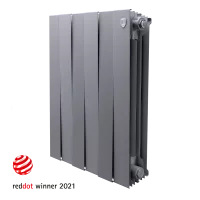 Радиатор секционный Royal Thermo Pianoforte 500/100 6 секций боковое подключение биметалл серый