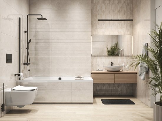 Плитка настенная Cersanit Milana 17357 29.8x59.8 см 1.425 м² глянцевая цвет бежевый