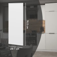 Фасад для кухонного шкафа Инта 29.7x76.5 см Delinia ID МДФ цвет белый