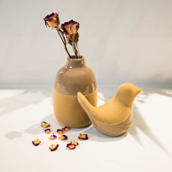 Изделие декоративное Птичка керамика 10.5x5.8x8.5 см цвет коричневый