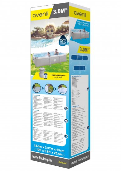 Каркасный бассейн Avenli 3701 л