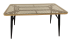Обеденный садовый стол Aura со стеклом 90x150x76 см сталь грано
